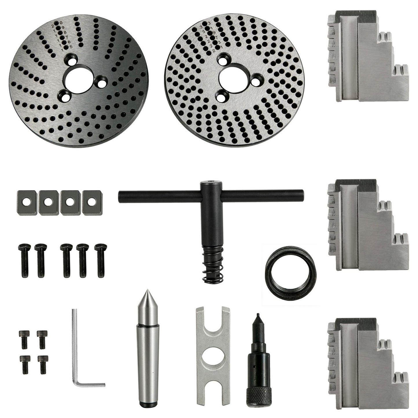 Dividing Head 4 Inch Indexing Head Milling 100MM Semi-Universal Dividing Head 4 Inch 3 jaw Chuck Dividing Head Set with Index Plates and Tailstock for Precision rotary table
