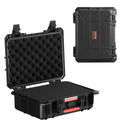 Weatherproof Hard Case, Heavy Duty Protective Dry Box Case with Pre-cut Foam, and Retractable Pull Handles for Travel, Hunting, Military, Tactical, IP67 Waterproof Case for Cameras (40x32x16.6)