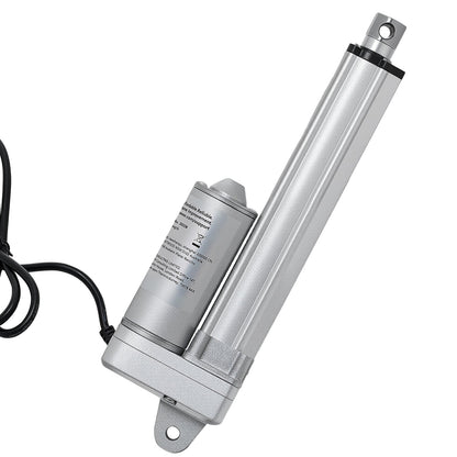 12V Linear Actuator, 101.6mm Stroke IP65 Waterproof Linear Actuator, 3000N 5mm/s Motion Actuators with Mounting Brackets for Solar Trackers, Industrial Machinery, Door Opener