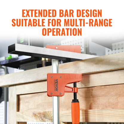 Bar Clamps for Woodworking, 2-Pack 127 cm Parallel Clamp Set, F Clamp with 499 kg Load Limit, Even Pressure, High-strength Plastic and Carbon Steel, Wood clamps for Woodworking Metal Working