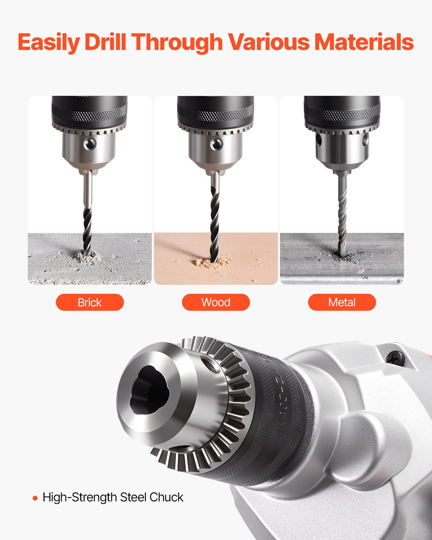 Drill Mixer, 12.7mm Corded Electric Drill Mixer Set, 0-850RPM 3.2A Mixing Drills, Mixing Drills Machine with D-Handle for Drilling & Blending, Handheld Cement Mixers for Fodder, Paint, Cement