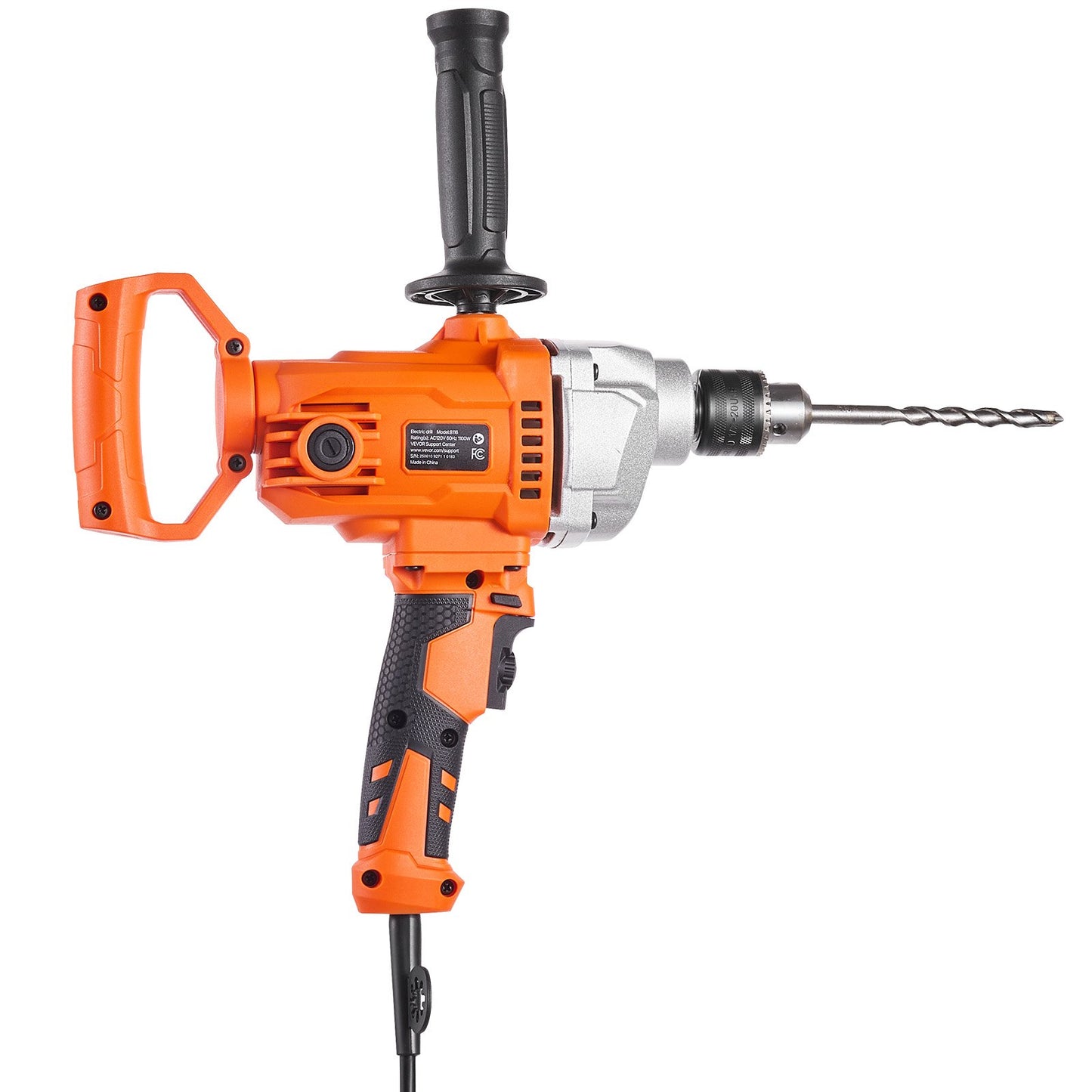 Drill Mixer, 12.7mm Corded Electric Drill Mixer Set, 0-850RPM 3.2A Mixing Drills, Mixing Drills Machine with D-Handle for Drilling & Blending, Handheld Cement Mixers for Fodder, Paint, Cement