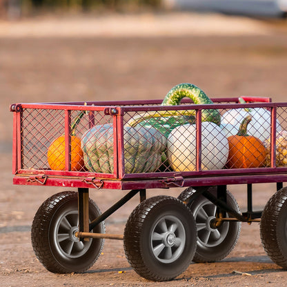 Solid PU Run-Flat Tire Wheel, 25.4 cm, 2-Pack, 81.6 kg Dynamic Load, 99.8 kg Static Load, Flat Free Tubeless Tires and Wheels for Hand Truck, Utility Cart, Dollies, Garden Trailers, Various Carts