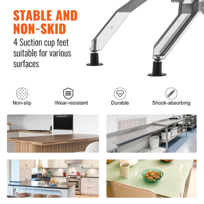 Commercial Vegetable Slicer, 1/4 and 1/2 inch Tomato Slicer, Stainless Steel and Aluminum Alloy Vegetable Cutter Slicer, Manual Tomato Slicer with Non-slip Feet, for Tomatoes, Onions, Potatoes