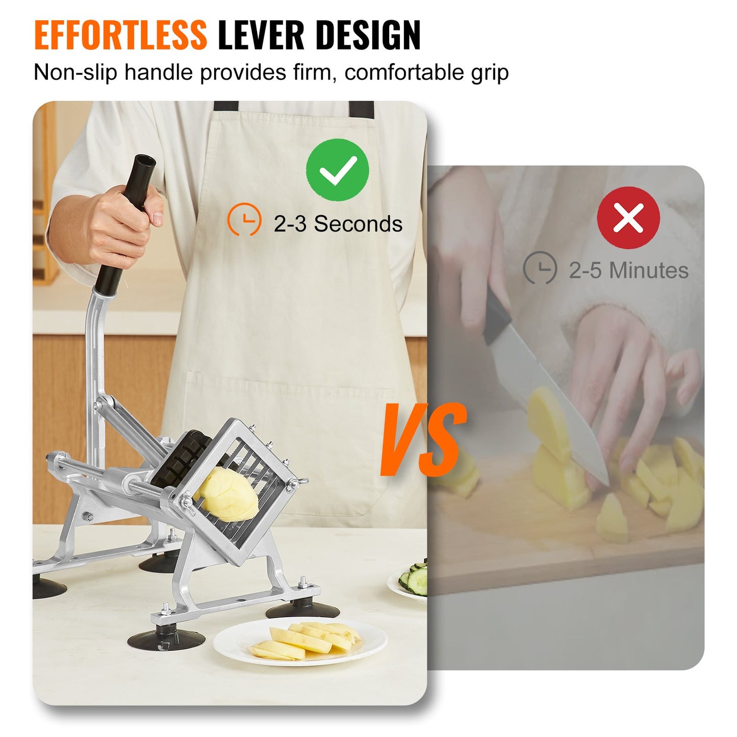 Commercial Vegetable Slicer, 1/4"+3/8"+1/2" Fruit Slicer, Stainless Steel and Aluminum Alloy Vegetable Cutter Slicer Machine, Manual Slicer with Non-slip Feet, for Radishes, Onions, Potatoes