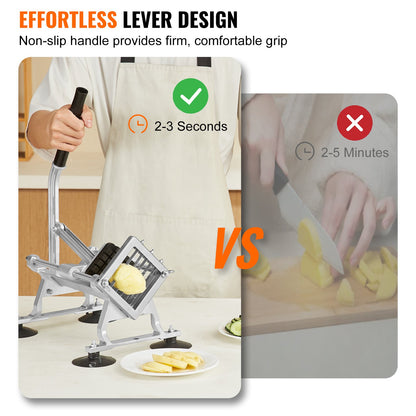 Commercial Vegetable Slicer, 1/4"+3/8"+1/2" Fruit Slicer, Stainless Steel and Aluminum Alloy Vegetable Cutter Slicer Machine, Manual Slicer with Non-slip Feet, for Radishes, Onions, Potatoes