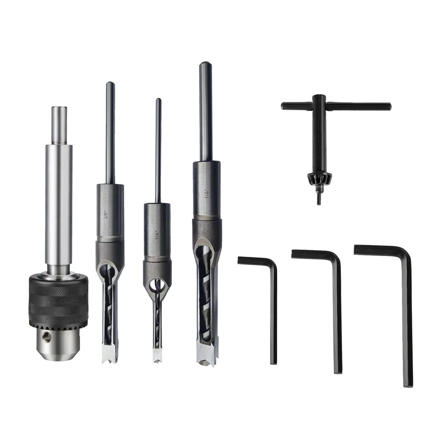 Woodworking Mortise Machine, 373 W(1/2 HP) 1400RPM Powermatic Mortiser, With Movable Work Bench Benchtop Mortising Machine, For Making Round Holes Square Holes Or Special Square Holes In Wood