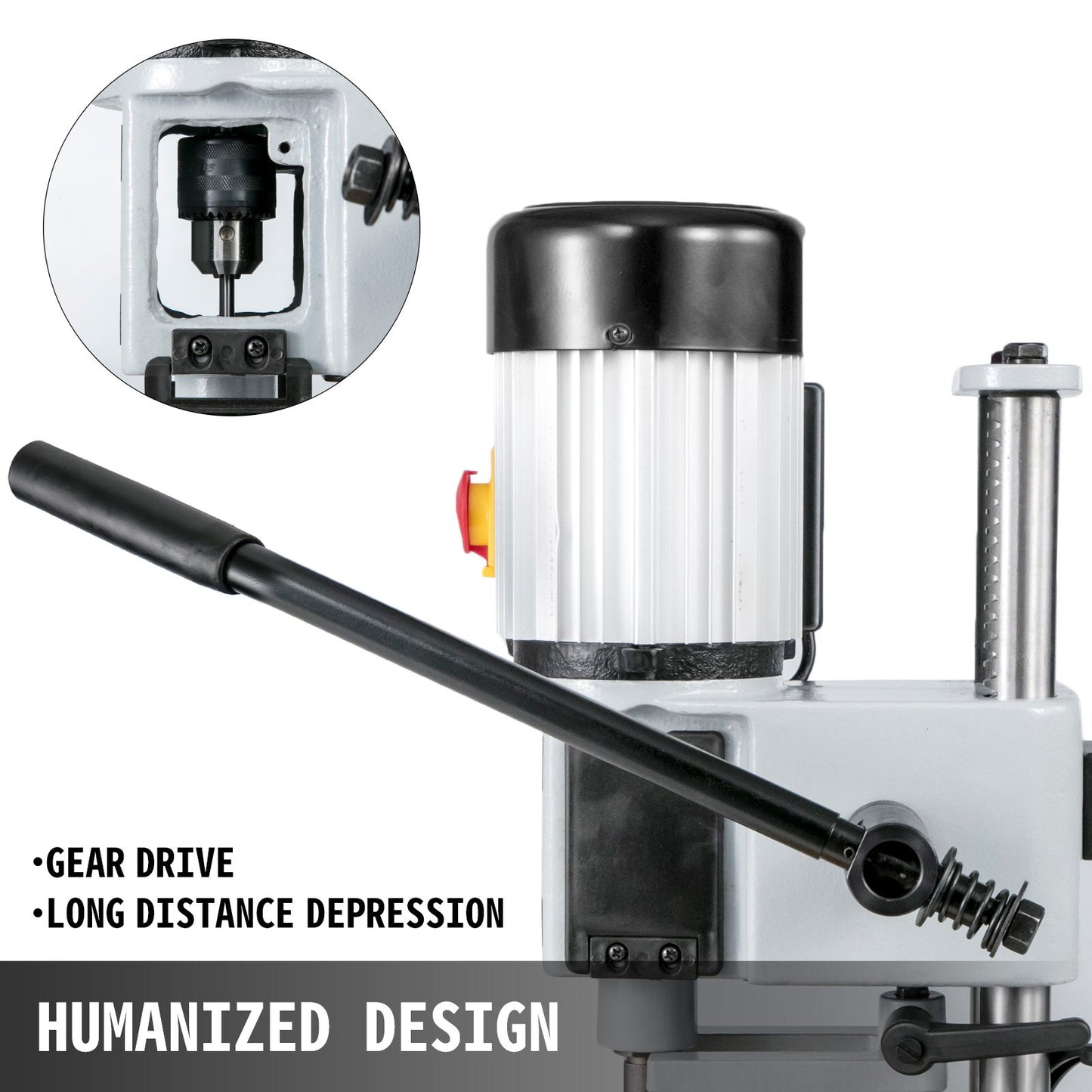 Woodworking Mortise Machine, 750W 2800RPM Powermatic Mortiser, Hollow Mortise With Chisel Bit Sets, Benchtop Mortising Machine, For Making Round Holes or Square Holes In Wood