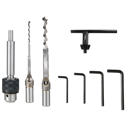 Woodworking Mortise Machine, 750W 2800RPM Powermatic Mortiser, Hollow Mortise With Chisel Bit Sets, Benchtop Mortising Machine, For Making Round Holes or Square Holes In Wood