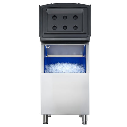 Commercial Ice Maker Storage Bin, 113 KG Capacity Ice-Bin, Stainless Steel Commercial Ice Storage Bin with Adjustable Anti-slip Rubber Feet, Suitable for Restaurant Hotel and Beverage Shops
