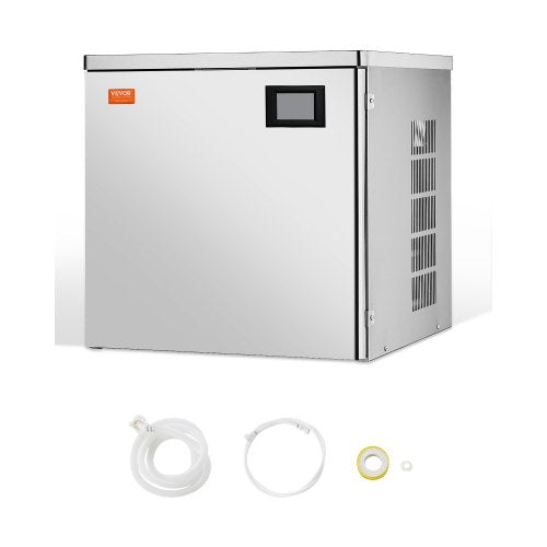 Commercial Ice Maker Machine 450 lbs/Day, 22 Inch Stainless Steel Industrial Ice Machine, Self-Cleaning and Scheduled Ice Making, Modular Ice Cube Machine for Restaurant Hotel - Head Only