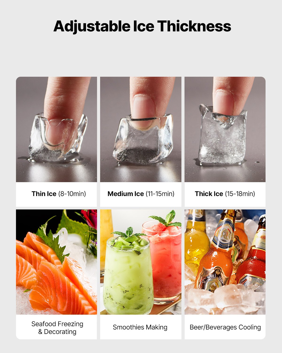 Commercial Ice Maker 550 lbs/Day Self-Cleaning Ice Machine - Head Only