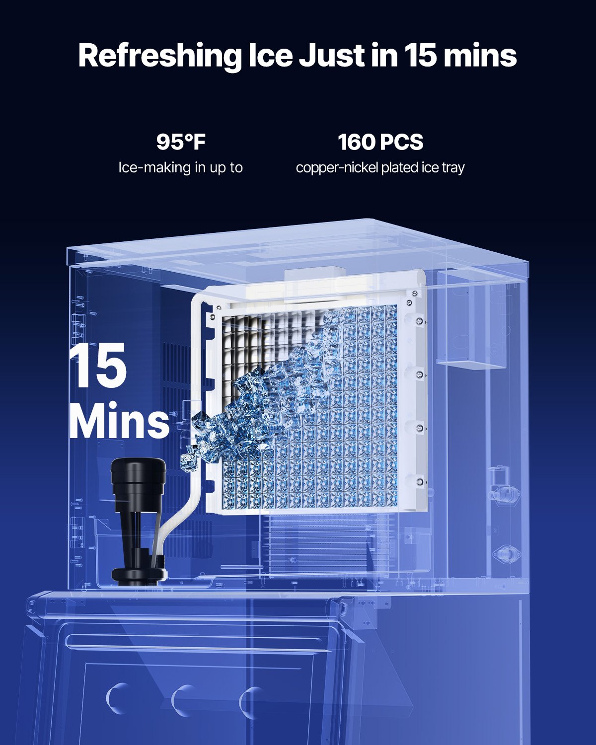 Commercial Ice Maker Machine - Head, 181.4 kg/Day Stainless Steel Ice Machine with Self-Cleaning, Scheduled Ice-Making, Adjustable Thickness, Ideal for Restaurant Bar Cafe Hotel - Head Only