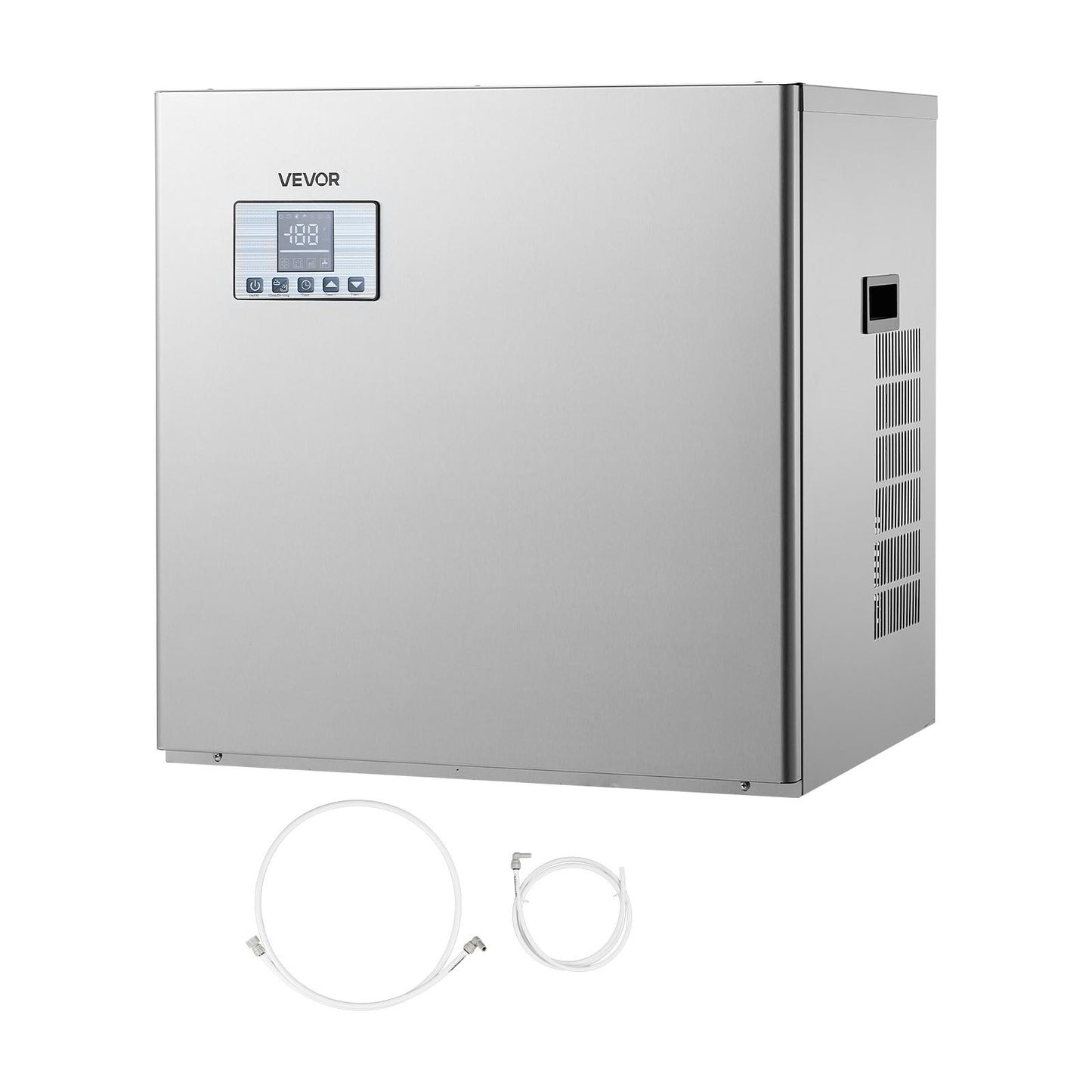 Commercial Ice Maker Machine - Head, 181 kg/Day Stainless Steel Ice Machine with Scheduled Ice-Making, Self-Cleaning, Adjustable Thickness, Ideal for Restaurant Bar Cafe Hotel - Head Only