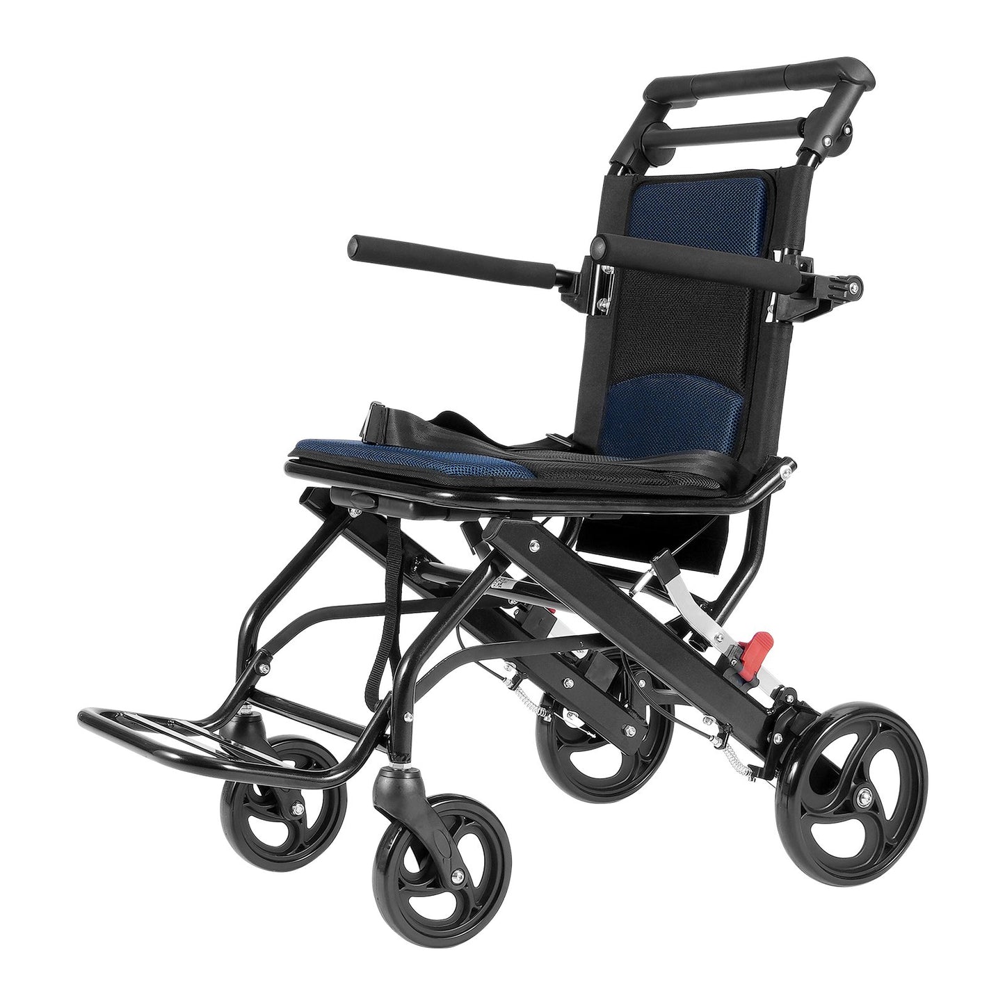 Wheelchair Aluminum Alloy Transport Chair Foldable 40 cm W Seat 99.8 kg