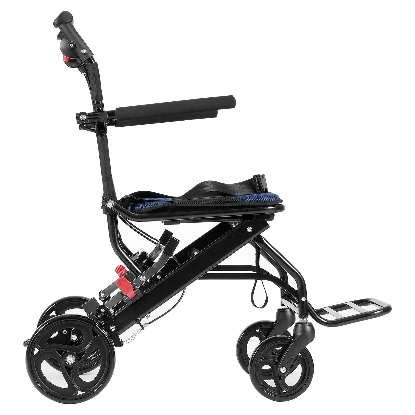 Wheelchair Aluminum Alloy Transport Chair Foldable 40 cm W Seat 99.8 kg