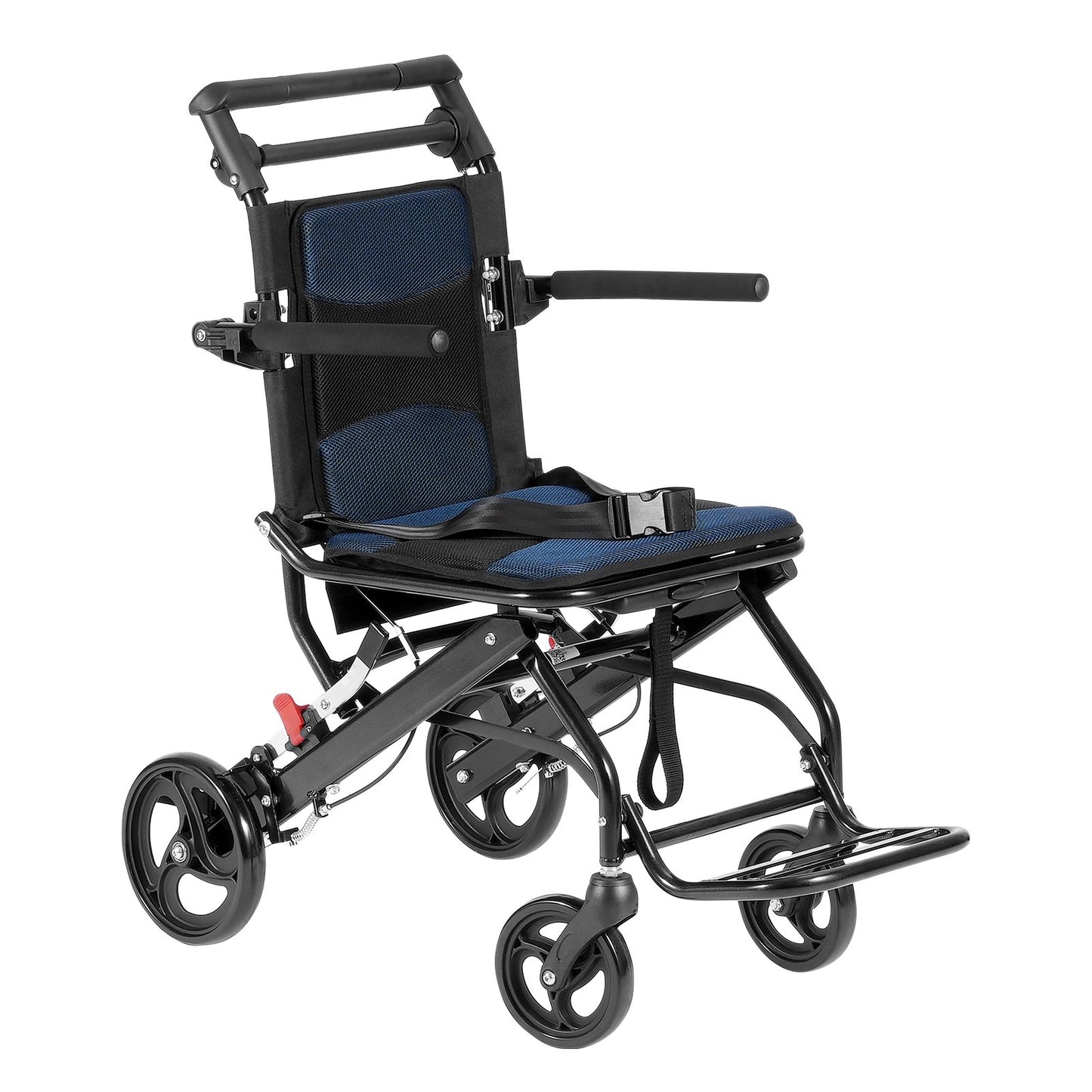 Wheelchair Aluminum Alloy Transport Chair Foldable 40 cm W Seat 99.8 kg