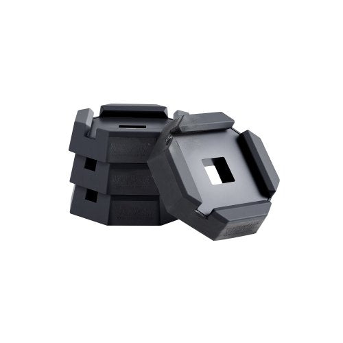 RV Leveling Pads, 4-Pack Rubber Trailer Jack Pads, Each with 5000 lbs Capacity, Jack Stabilizer Pad with Large Surface Area, Suitable for 5.5" Square Jack Feet, 5th Wheels Class A/C Motorhomes