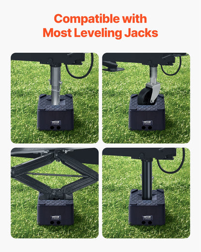 Trailer Jack Block, 6" High Heavy Duty RV Leveling Block with 6000 lbs Capacity, RV Jack Stand, Motorcycle Stand, Stool, Camper Accessories for Travel Trailers, 5th Wheels Class A/C Motorhomes