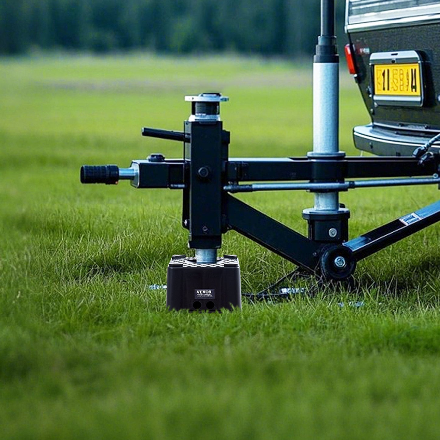 Trailer Jack Block, 6" High Heavy Duty RV Leveling Block with 6000 lbs Capacity, RV Jack Stand, Motorcycle Stand, Stool, Camper Accessories for Travel Trailers, 5th Wheels Class A/C Motorhomes