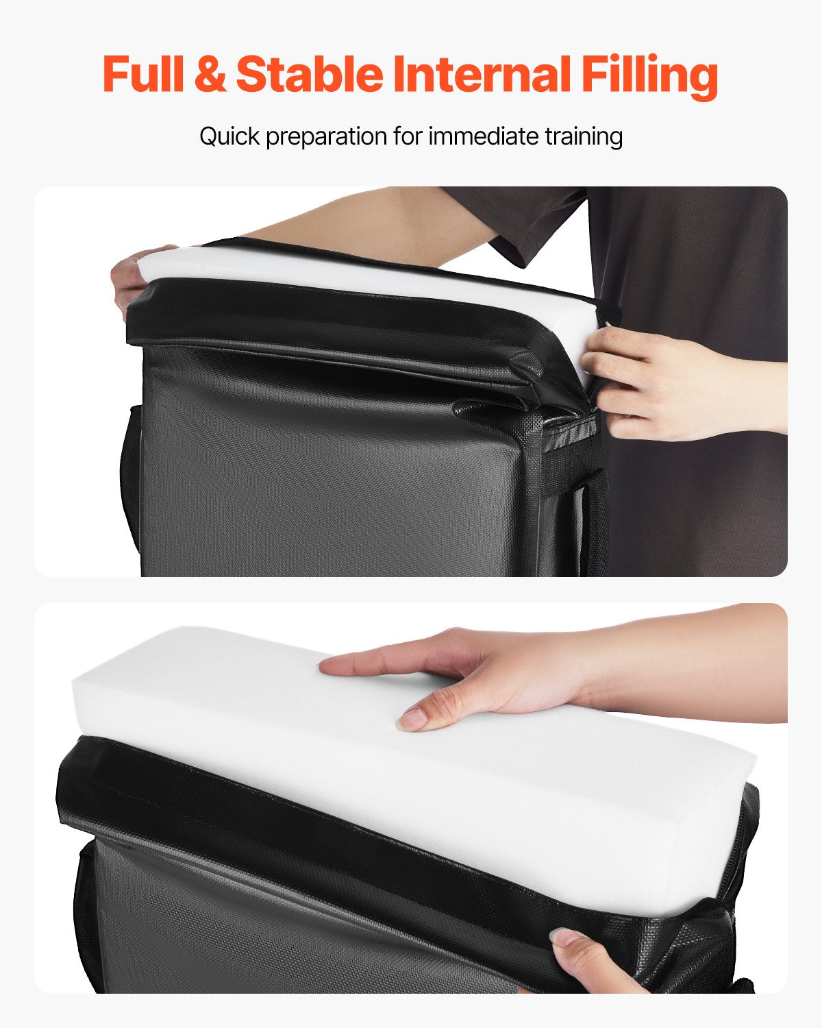 Football Blocking Dummy, 24x16 in Blocking Pads, Kick Shield Pad with Handles, High-Density Sponge Tackle Dummies, Heavy Duty Training Equipment for Basketball Hockey Lacrosse, Black, 1PCS