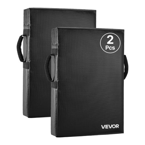 Football Blocking Dummy, 24x16 in Blocking Pads, Kick Shield Pad with Handles, High-Density Sponge Tackle Dummies, Heavy Duty Training Equipment for Basketball Hockey Lacrosse, Black, 2PCS