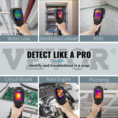 Thermal Imaging Camera, 320 x 240 Pixels Super Resolution with 2MP Visual Camera, 25Hz Refresh Rate Infrared Camera with -4℉~1022℉ Temp, 64G SD Card and Rechargeable Li-ion Battery