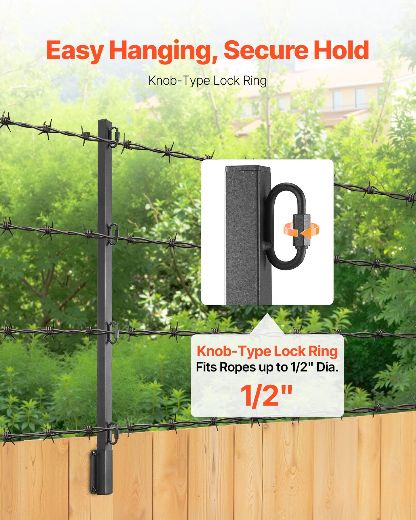 Fence Post Extender, 12 Packs 815 mm Barbed Wire Arm, Sturdy Steel Fence Height Extender, Flat or Surface Mounted Barbed Wire Extension Arms, Protect Privacy and Prevent Pets Jumping Off