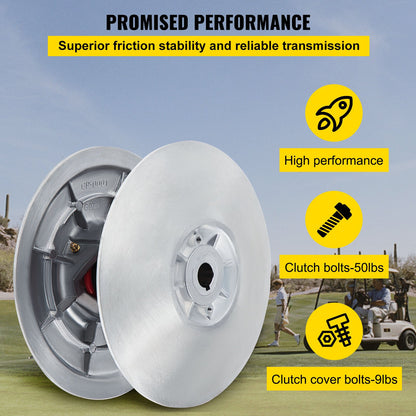 Golf Cart Secondary Driven Power Clutch Kit Metal Surface Drive Clutch 1985-2007 Driven Clutch Kit Compatible with Yamaha Low End G2-G28 Golf Cart (with Spring)