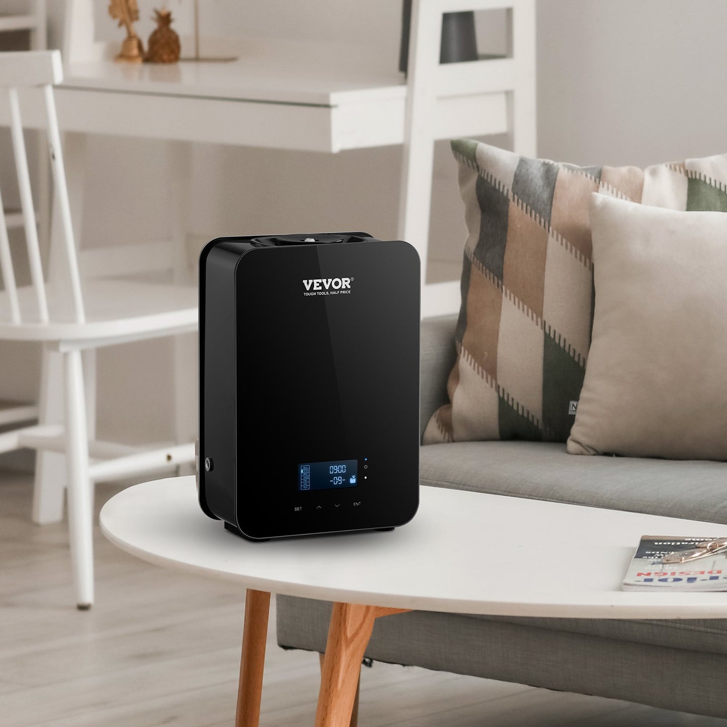 Verbesserter Duftdiffusor für Klimaanlagen, intelligentes Duftgerät für Zuhause, 180 ml mit Kaltlufttechnologie, wasserloser Diffusor für ätherische Öle, geeignet für Räume bis zu 185 m² (2000 sq.ft.) – ideal für Wohnzimmer, Büro, Spa und Hotel.