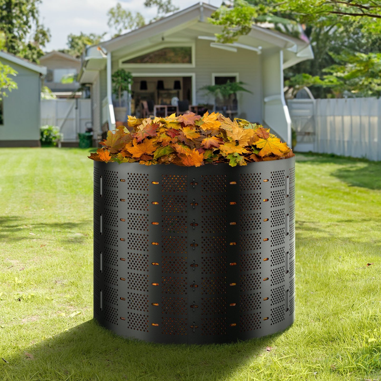 Compost Bin 832.8 L, Outdoor Expandable Composter, Easy to Setup & Large Capacity Composting Bin, Fast Creation of Fertile Soil
