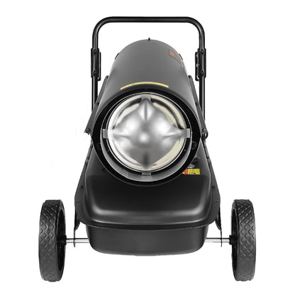 Petroleum-/Diesel-Heißluftheizung, 100.000 BTU, tragbar mit Thermostatsteuerung, 38-Liter-Tank, effiziente Petroleumheizung für den Innen- und Außenbereich, geeignet für Zuhause, Baustellen, Industrie und Werkstätten, Schwarz