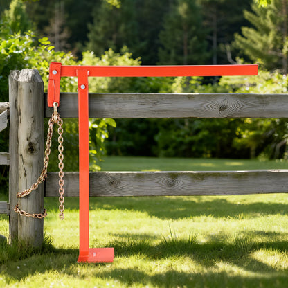 78 cm T-Pfostenzieher, Hochleistungs-Zaunpfostenzieher mit 109,2 cm Hebekette, rostbeständiger Stahl, arbeitssparendes Werkzeug zum Entfernen von T-Pfosten für runde Zaunpfosten, Schilderpfosten und Baumstümpfe