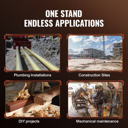 V-Kopf-Rohrständer, höhenverstellbar 71,1–132,1 cm, Tragkraft 2500 lbs, faltbarer, tragbarer, hoher Rohrständer mit V-Kopf, klappbare Anhängerstützen