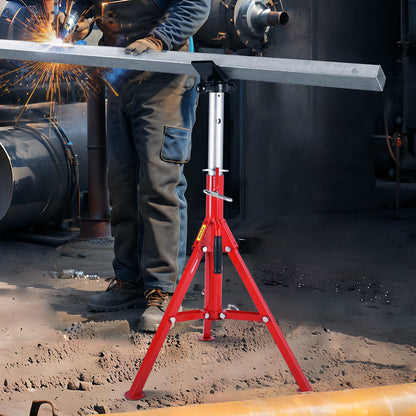 V-Kopf-Rohrständer, höhenverstellbar 71,1–132,1 cm, Tragkraft 2500 lbs, faltbarer, tragbarer, hoher Rohrständer mit V-Kopf, klappbare Anhängerstützen