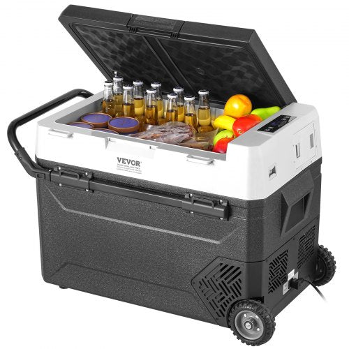 Portable Car Refrigerator, 12 Volt Car Refrigerator Fridge, 60 L / 63.4 QT Single Zone Portable Freezer, -4℉-68℉ Adjustable Temperature, Compressor Cooler for Home, Outdoor, Camping, RV, Car