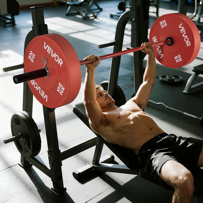 180cm Barbell Bar, Fit 2-Inch Weight Plates, Barbell Bar with Knurled Grip for Strength Training, Weightlifting, Squat, Deadlift, Bench Press, Curl, Overhead Press, 700lbs/317kg Capacity