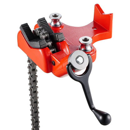 Heavy-Duty Pipe Chain Vise, 1/4" - 6" Pipe Capacity, 28" Rugged Chain & Cast Iron Base, Industrial-Grade Pipe Clamping for Plumbing, Automotive Repairs, Metalworking
