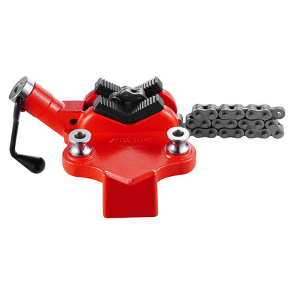 Heavy-Duty Pipe Chain Vise, 1/4" - 6" Pipe Capacity, 28" Rugged Chain & Cast Iron Base, Industrial-Grade Pipe Clamping for Plumbing, Automotive Repairs, Metalworking