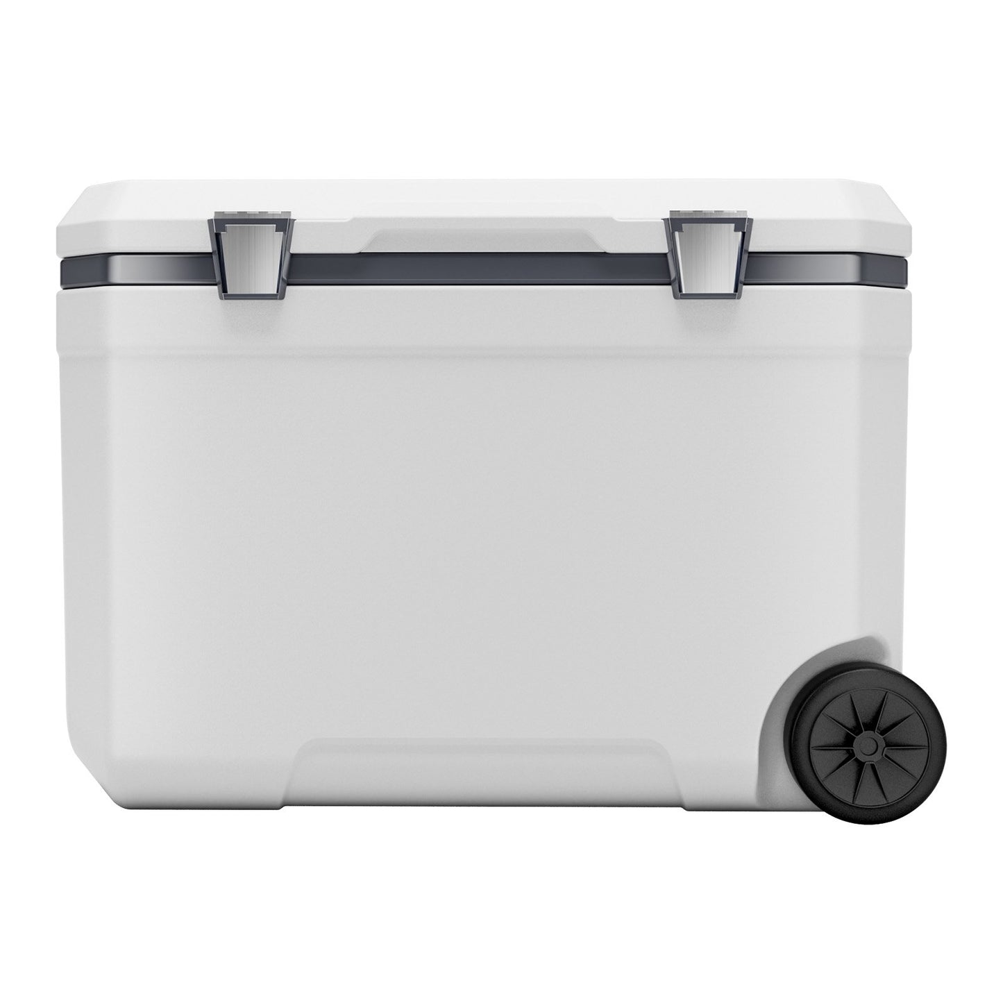 Portable Cooler, 45 QT Wheeled Cooler with Ice Retention, Heavy-Duty Handles and Cup Holder, Lightweight Rigid Material Insulated Portable Cooler, Suitable for Family Picnics and Long Trips