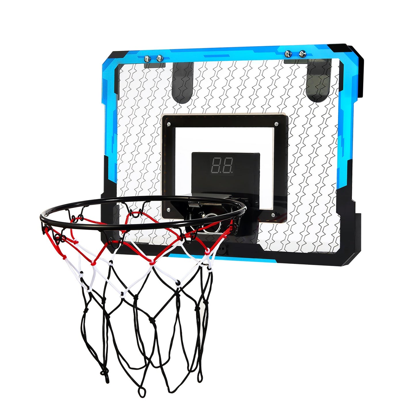 Kids Basketball Hoop, Mini Basketball Goal with Electronic Scoreboard, Over The Door Basketball Hoop with Scoring & Music Accompaniment Functions, LED Light, Indoor Basketball Hoop for Kids 3+