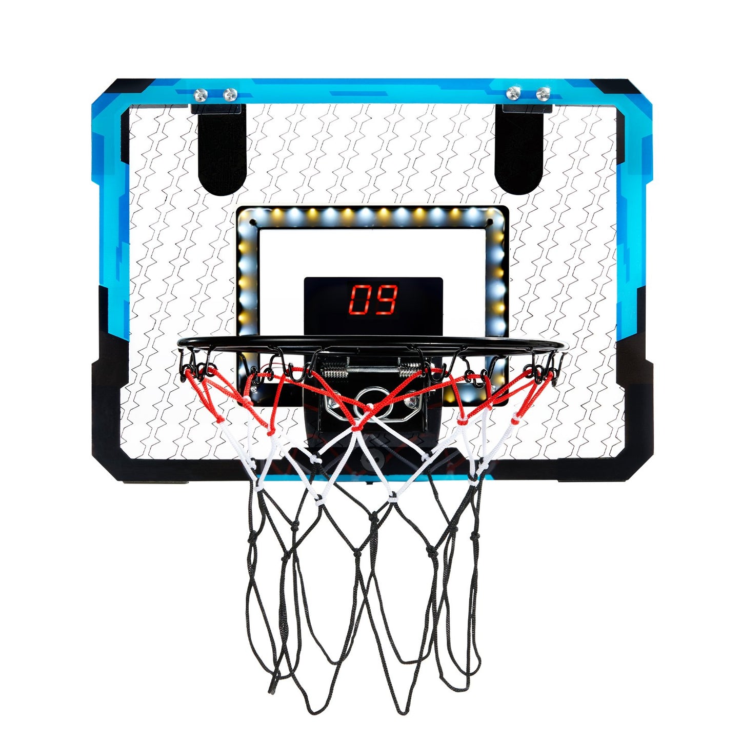 Kids Basketball Hoop, Mini Basketball Goal with Electronic Scoreboard, Over The Door Basketball Hoop with Scoring & Music Accompaniment Functions, LED Light, Indoor Basketball Hoop for Kids 3+