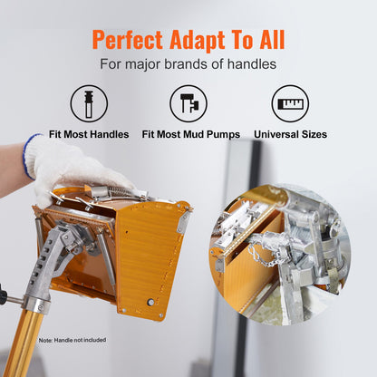 Drywall Flat Box, 10-Inch Wide Quick Clean, Aluminum Finishing Mud Box for Plasterboard, Wallboard, Sheetrock, Bonus Mudguard, Extra 2 Stainless Steel Blades (10/12-Inch)