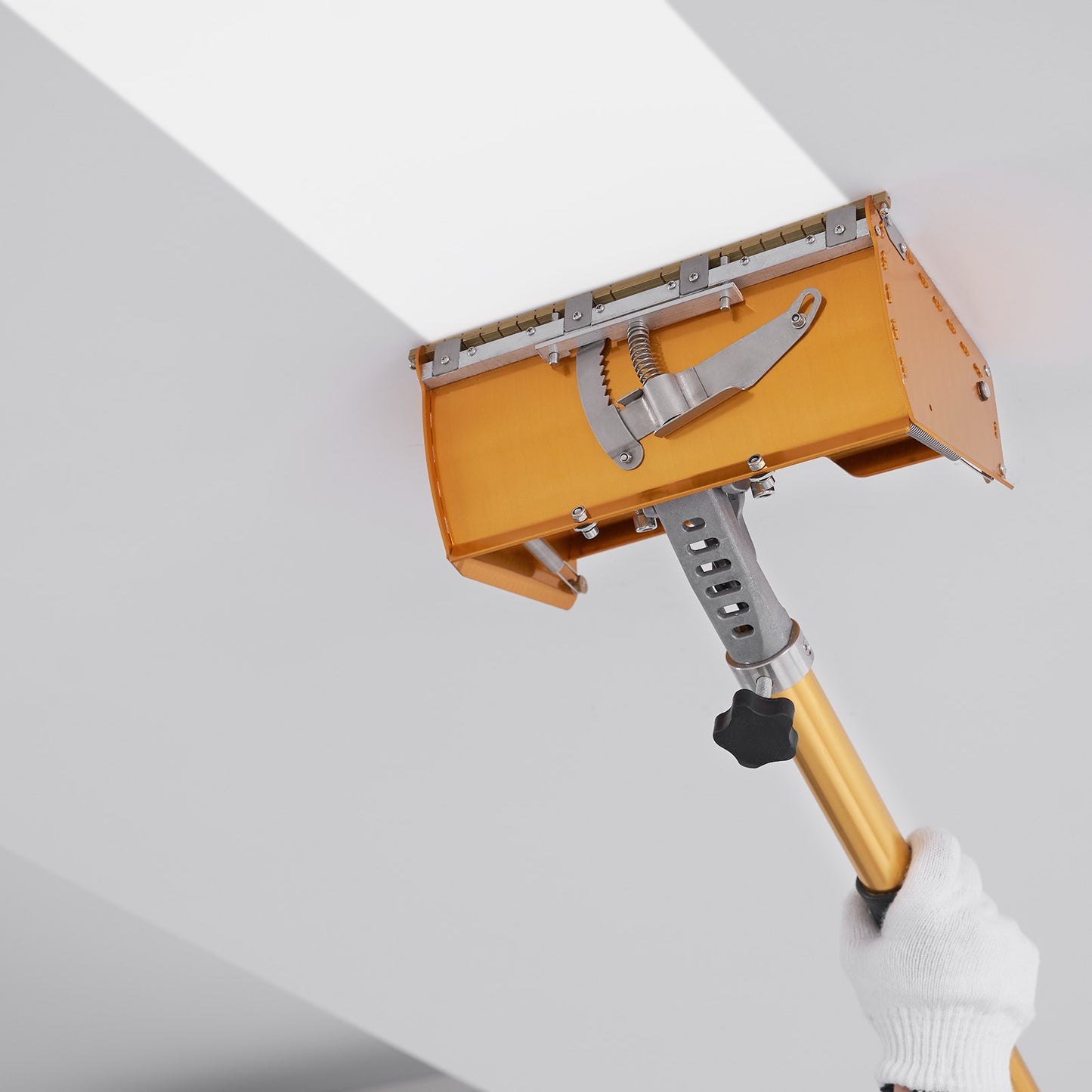 Drywall Flat Box, 10-Inch Wide Quick Clean, Aluminum Finishing Mud Box for Plasterboard, Wallboard, Sheetrock, Bonus Mudguard, Extra 2 Stainless Steel Blades (10/12-Inch)