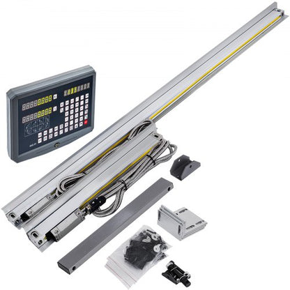 2 Axis Digital Readout DRO Display 1000mm and 250mm Travel Length Precision Linear Scale Axis Digital Readout