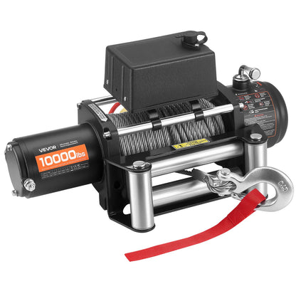 Electric Winch, 4500 kg Load Capacity, 12V DC Truck Winch with Φ8.3 mm x 19.8 m Steel Rope, Wireless & Wired Remote Control, IP55 Waterproof for Towing SUV Jeep Trailer Boat Off-Road Vehicle