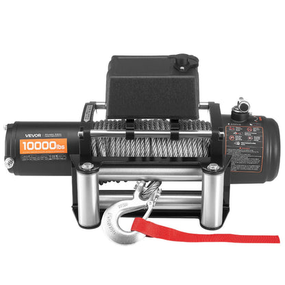 Electric Winch, 4500 kg Load Capacity, 12V DC Truck Winch with Φ8.3 mm x 19.8 m Steel Rope, Wireless & Wired Remote Control, IP55 Waterproof for Towing SUV Jeep Trailer Boat Off-Road Vehicle