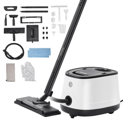 Steam Cleaner, Multipurpose Powerful Steamer with 27 Accessories, Steamer Cleaing with Extra-Long Power Cord, 53 oz Tank and Portable Handle, for Grout, Tile, Floors, Appliances, Home & Car