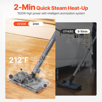 Steam Cleaner, Multipurpose Powerful Steamer with 23 Accessories, Steamer Cleaing with Extra-Long Power Cord, 88 oz Tank and Portable Handle, for Grout, Tile, Floors, Appliances, Home & Car