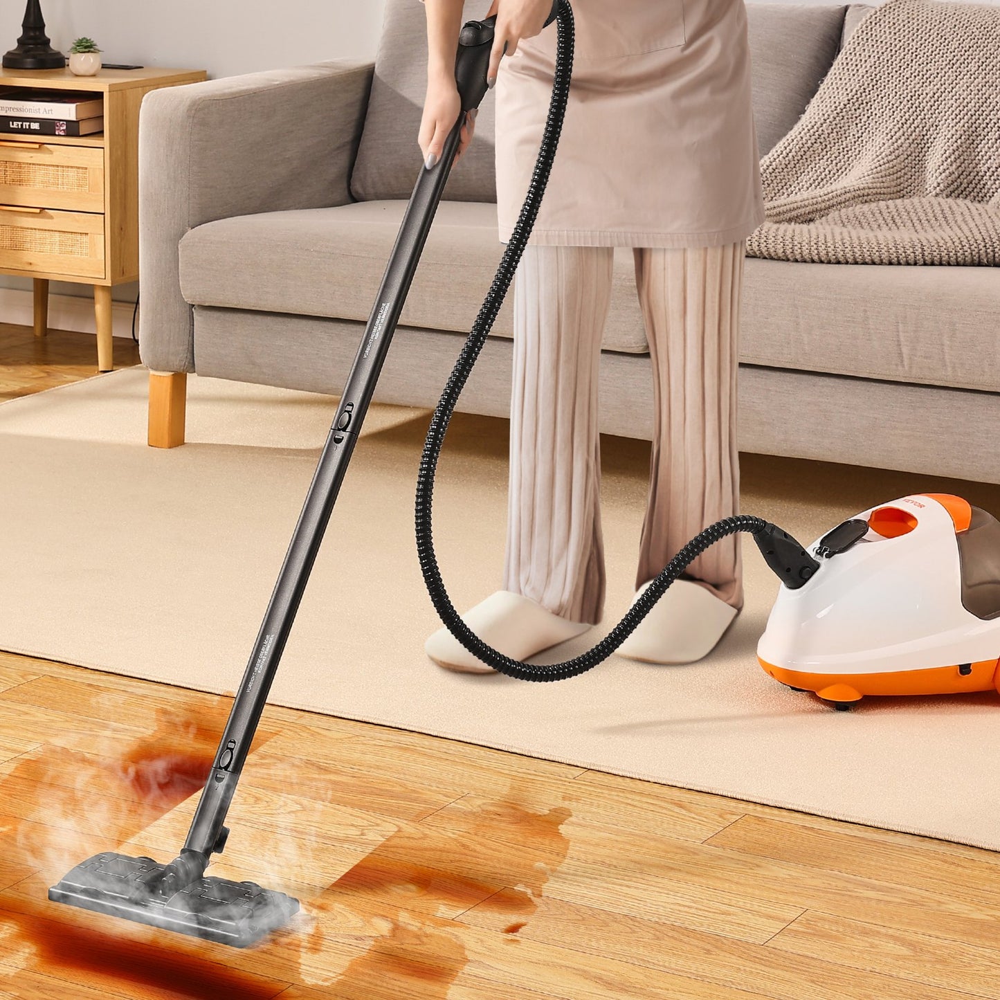 Steam Cleaner, Multipurpose Powerful Steamer with 23 Accessories, Steamer Cleaing with Extra-Long Power Cord, 88 oz Tank and Portable Handle, for Grout, Tile, Floors, Appliances, Home & Car